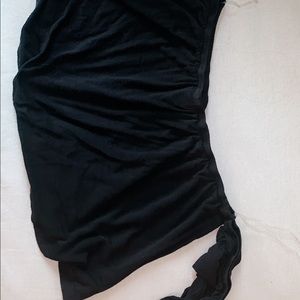 Off the shoulder black crop top